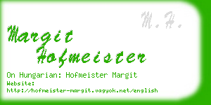 margit hofmeister business card